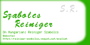 szabolcs reiniger business card